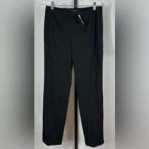 Talbots Mills Black High Rise No Waist Side Zip Dress Pants Sz 4 Stretch Tapered